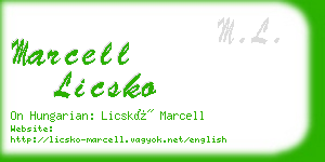 marcell licsko business card